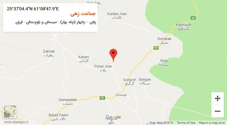 روستای جماعت زهی بر روی نقشه