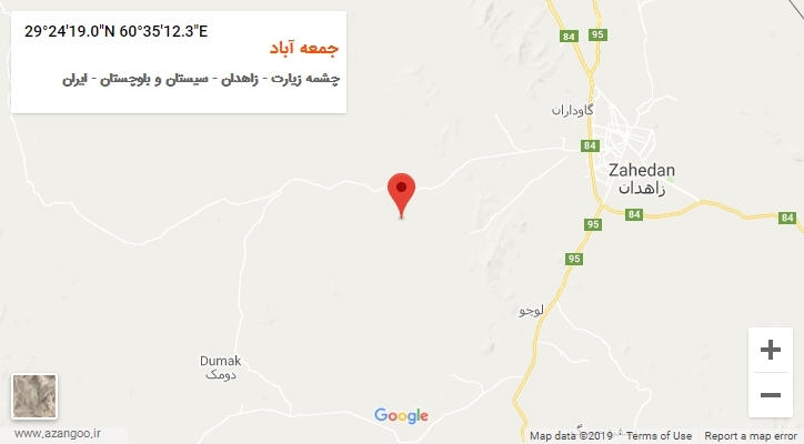 روستای جمعه آباد بر روی نقشه