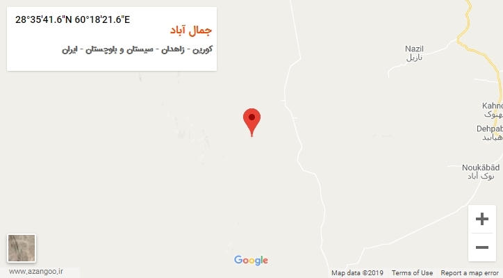 روستای جمال آباد بر روی نقشه