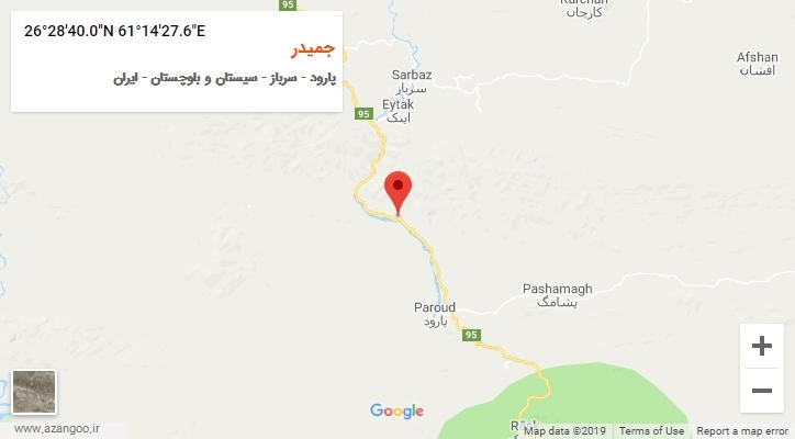 روستای جمیدر بر روی نقشه