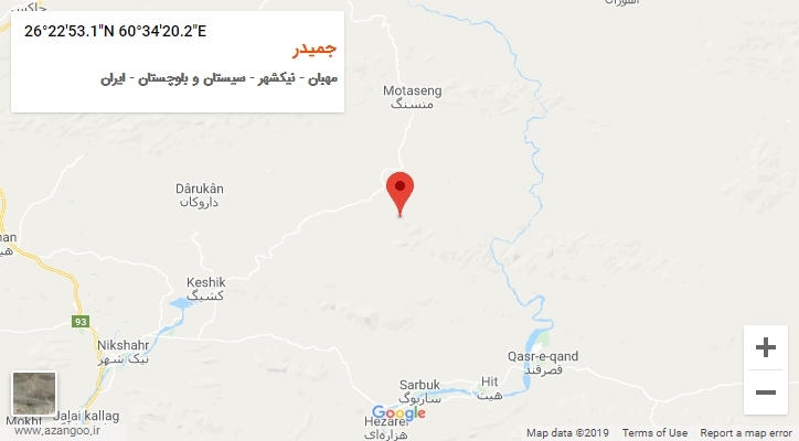 روستای جمیدر بر روی نقشه