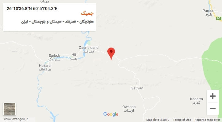 روستای جمیک بر روی نقشه