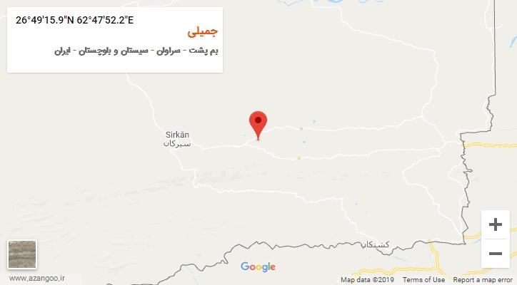 روستای جمیلی بر روی نقشه