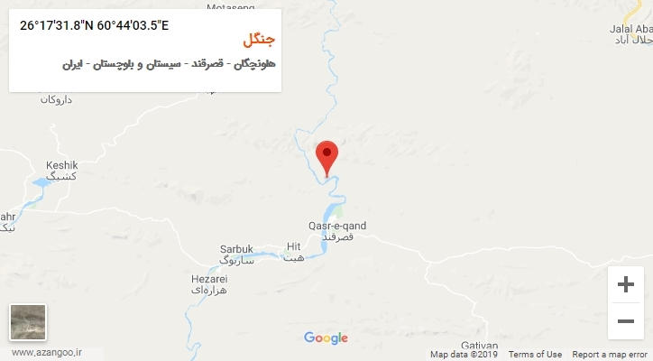 روستای جنگل بر روی نقشه
