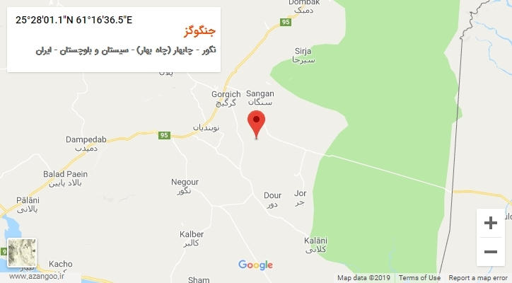 روستای جنگوگز بر روی نقشه