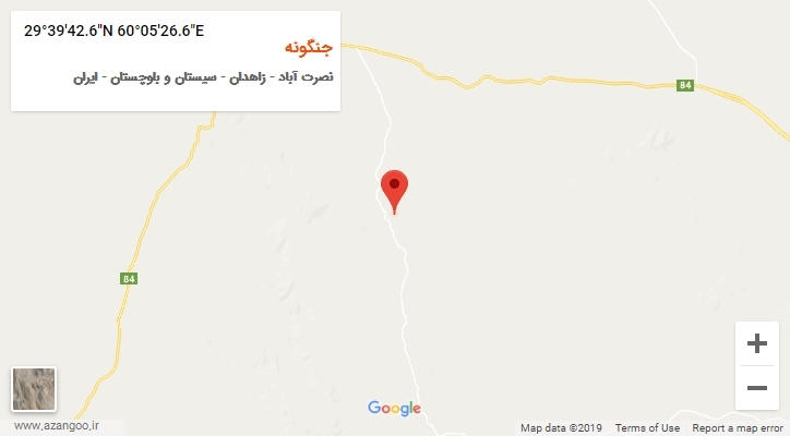روستای جنگونه بر روی نقشه