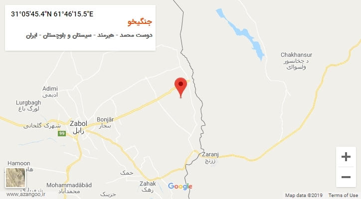 روستای جنگیخو بر روی نقشه