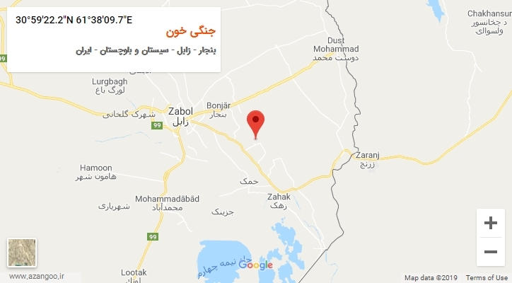 روستای جنگی خون بر روی نقشه