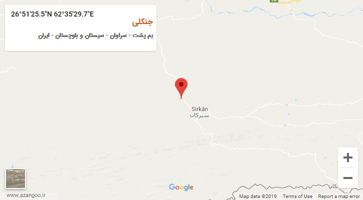روستای جنکلی بر روی نقشه