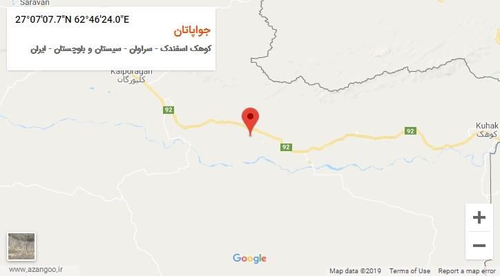 روستای جواپاتان بر روی نقشه