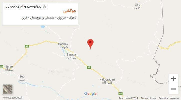 روستای جوگنانی بر روی نقشه