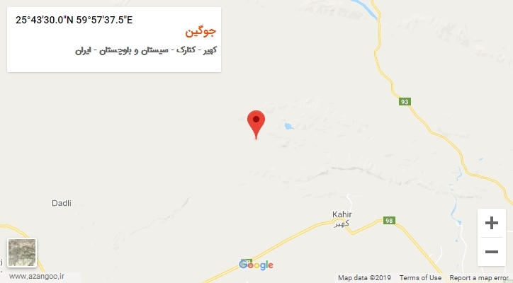روستای جوگین بر روی نقشه