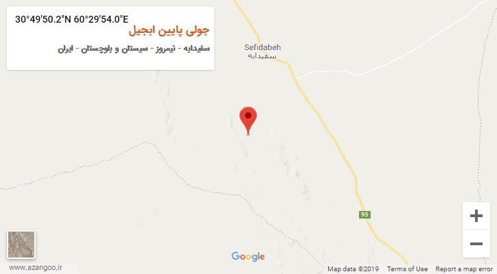 روستای جولی پایین ابجیل بر روی نقشه