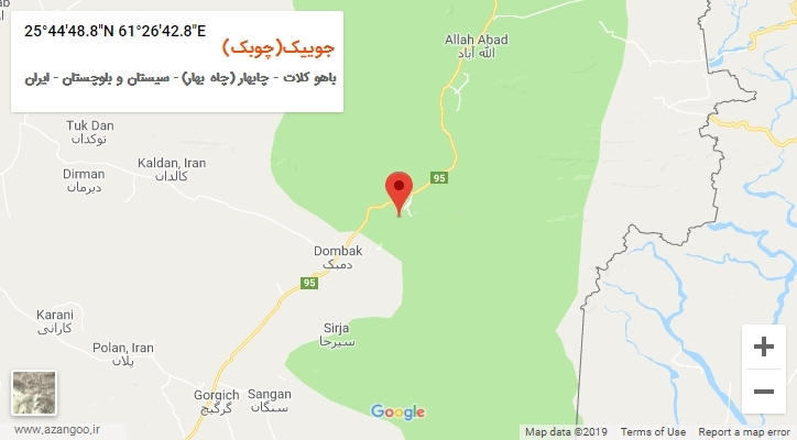 روستای جوییک(چوبک) بر روی نقشه