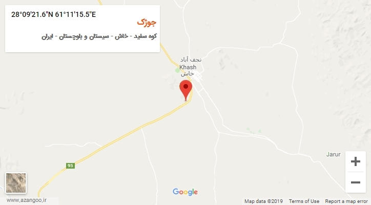 روستای جوژک بر روی نقشه