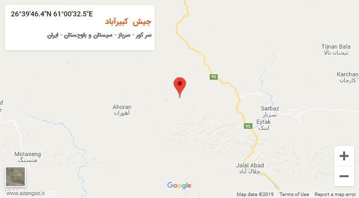 روستای جیش کبیرآباد بر روی نقشه