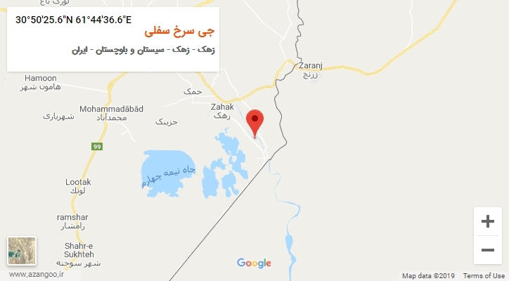 روستای جی سرخ سفلی بر روی نقشه