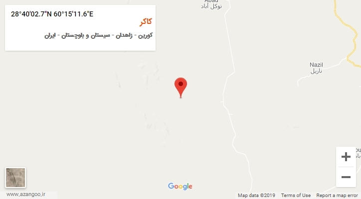 روستای کاکر بر روی نقشه
