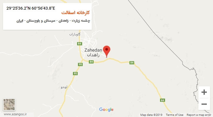 روستای کارخانه اسفالت بر روی نقشه