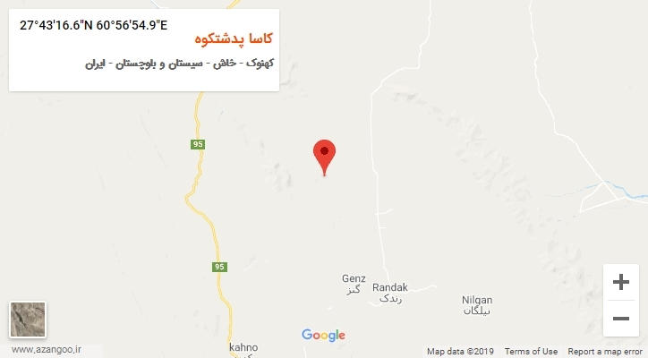 روستای کاسا پدشتکوه بر روی نقشه