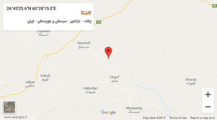 روستای کاشکا بر روی نقشه