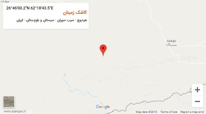 روستای کاشک زمینان بر روی نقشه