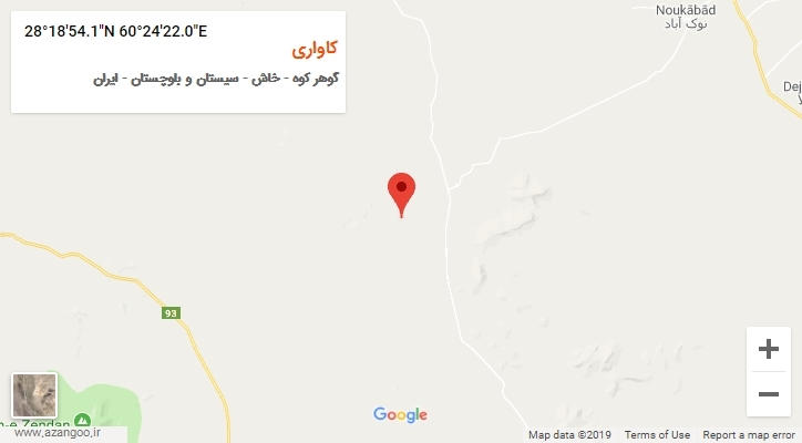 روستای کاواری بر روی نقشه