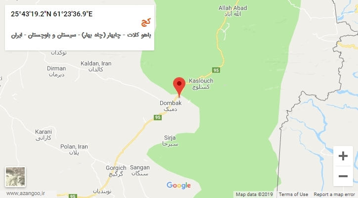 روستای کچ بر روی نقشه