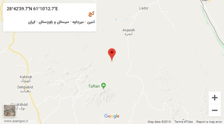 روستای کچ بر روی نقشه