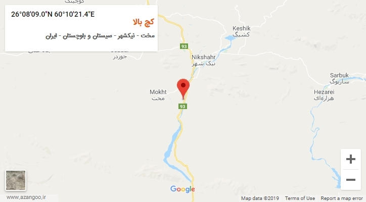 روستای کچ بالا بر روی نقشه