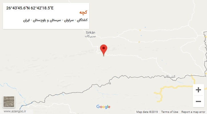 روستای کچه بر روی نقشه