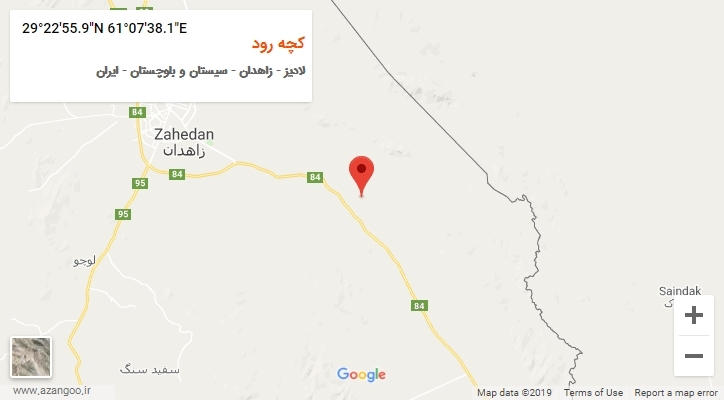 روستای کچه رود بر روی نقشه