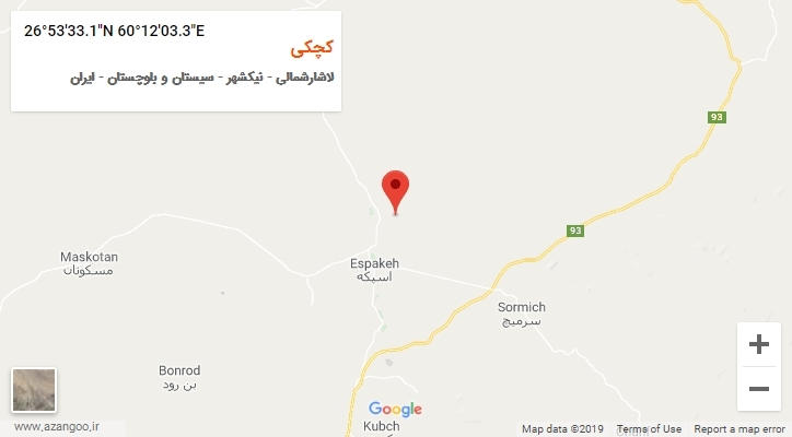 روستای کچکی بر روی نقشه