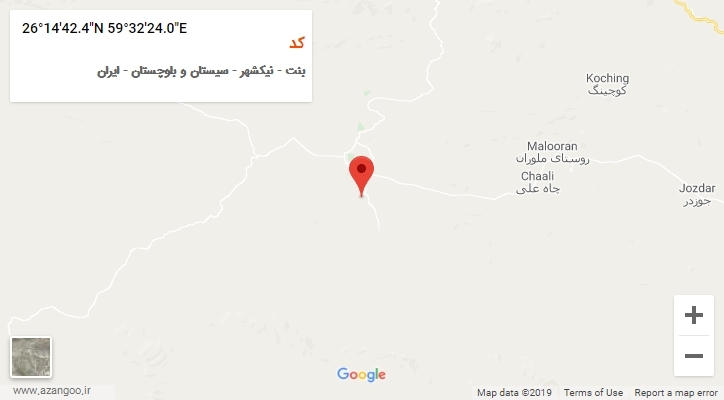 روستای کد بر روی نقشه