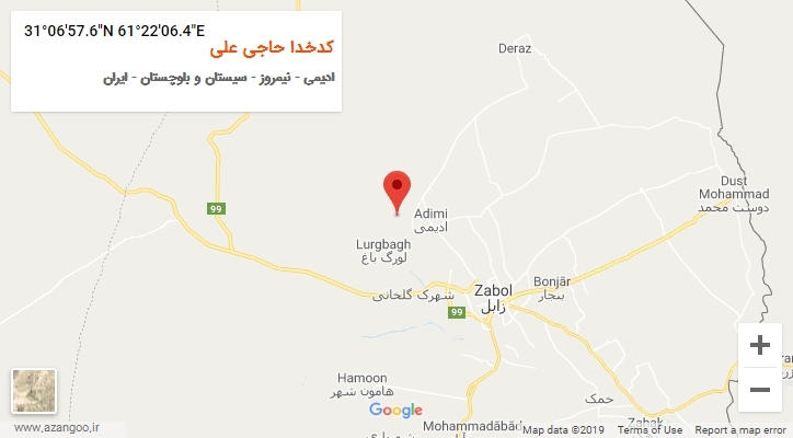 روستای کدخدا حاجی علی بر روی نقشه