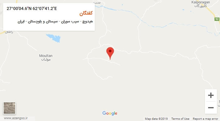 روستای کفتگان بر روی نقشه