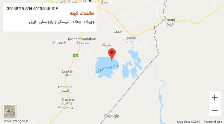 روستای خالقداد کهنه بر روی نقشه
