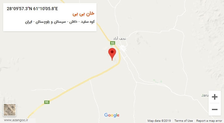 روستای خان بی بی بر روی نقشه