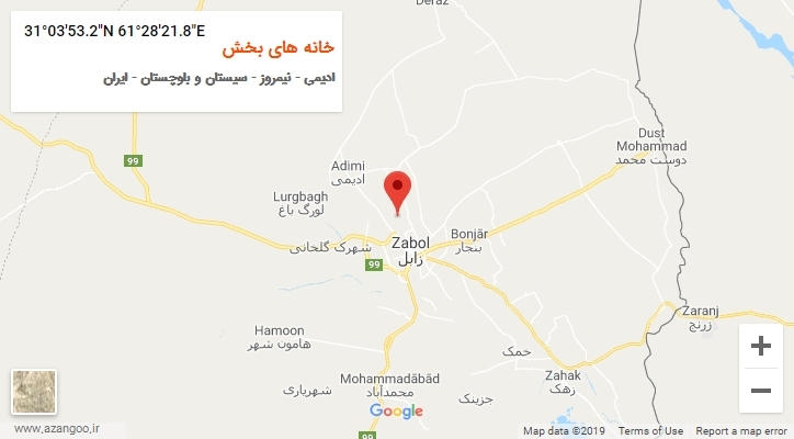 روستای خانه های بخش بر روی نقشه