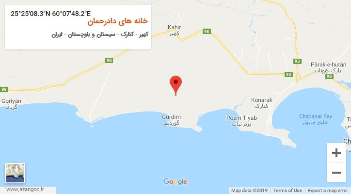 روستای خانه های دادرحمان بر روی نقشه