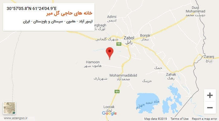 روستای خانه های حاجی گل میر بر روی نقشه