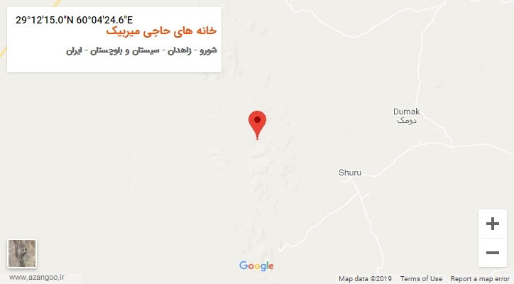 روستای خانه های حاجی میربیک بر روی نقشه