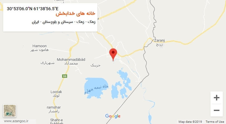 روستای خانه های خدابخش بر روی نقشه