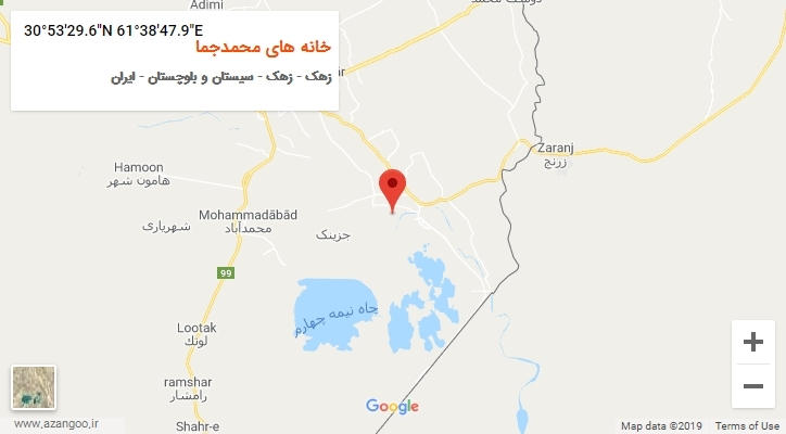 روستای خانه های محمدجما بر روی نقشه