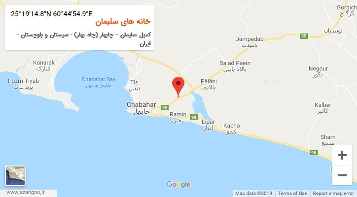 روستای خانه های سلیمان بر روی نقشه