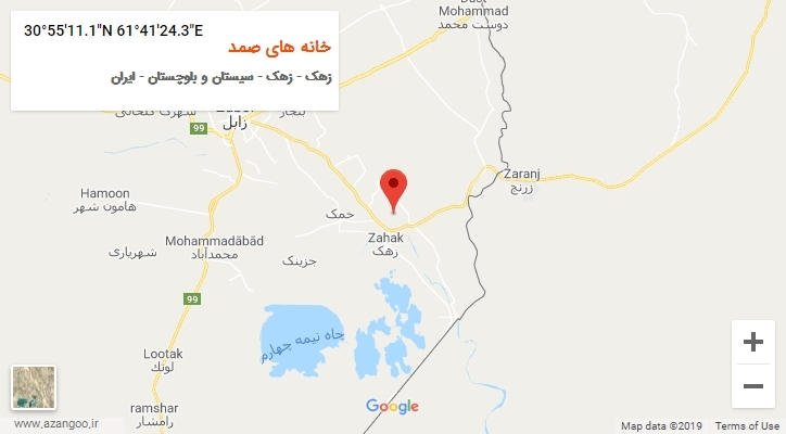 روستای خانه های صمد بر روی نقشه