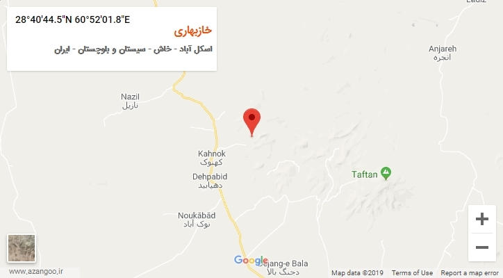 روستای خازبهاری بر روی نقشه