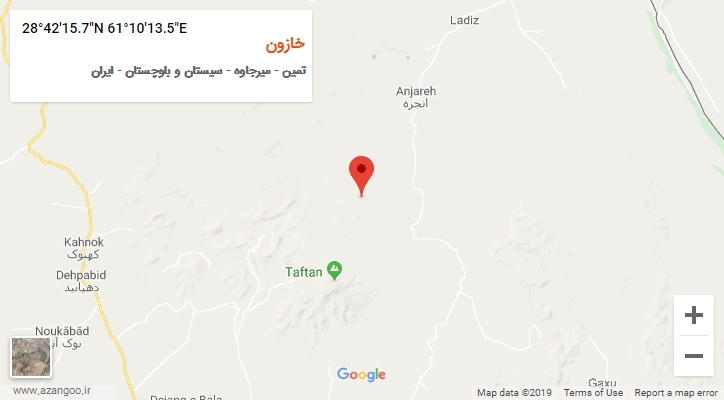 روستای خازون بر روی نقشه