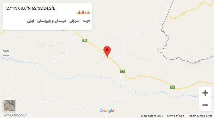 روستای خداآباد بر روی نقشه