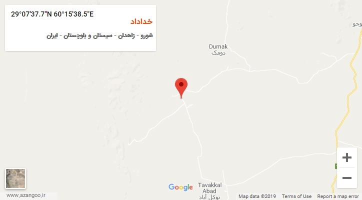 روستای خداداد بر روی نقشه